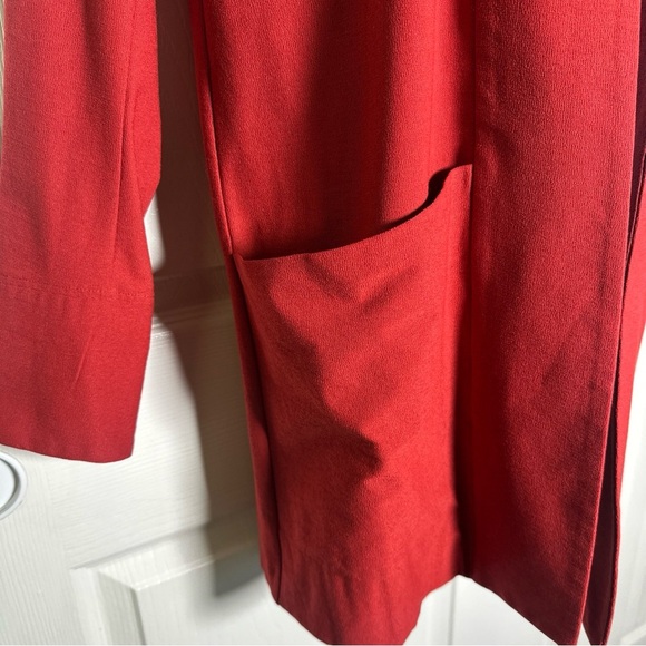 Eileen Fisher XXS Stretch Pockets Long Open Blazer Semi Structured Oversized - Picture 6 of 14